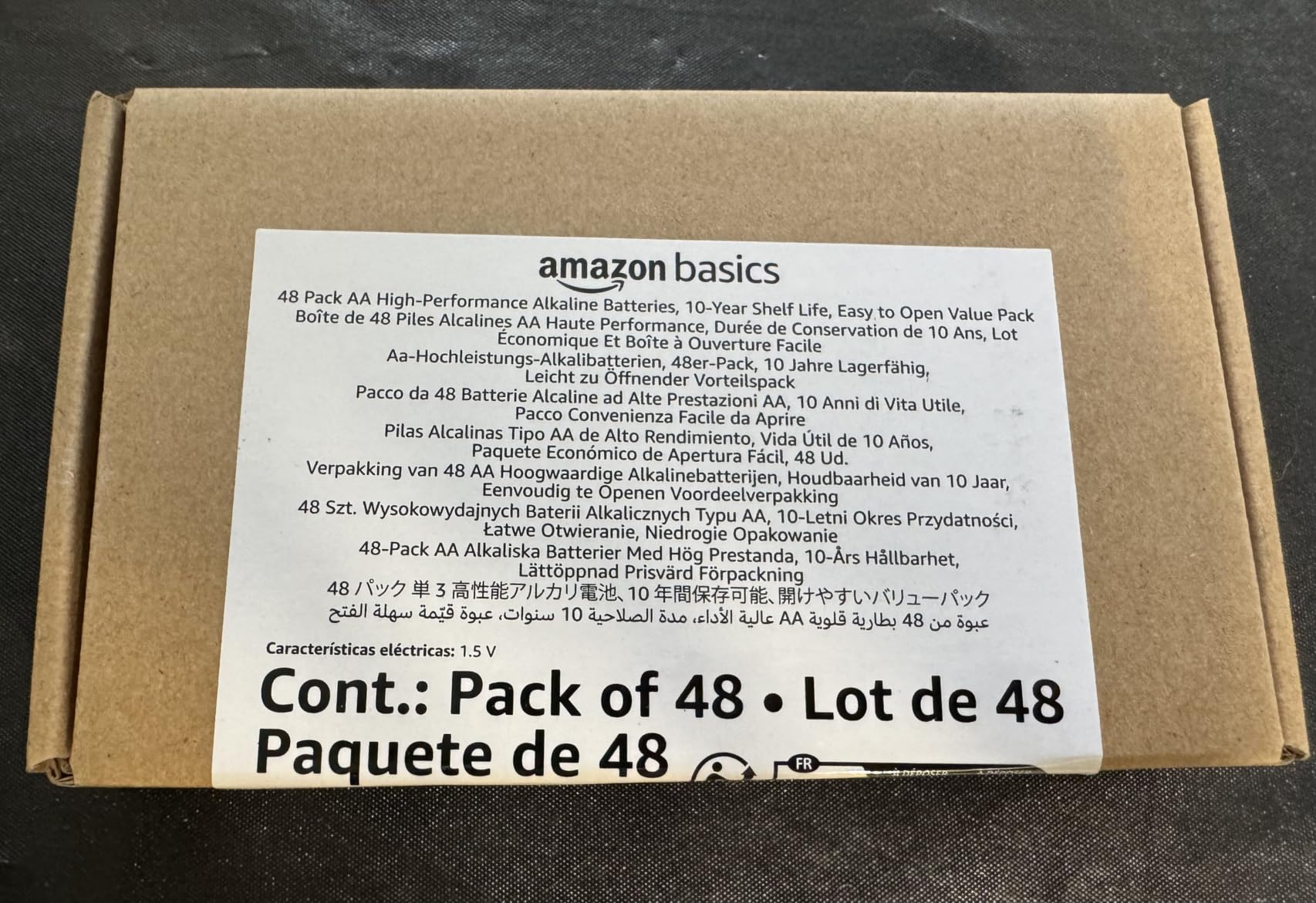 Amazon Basics 48-Pack AA Alkaline High-Performance Batteries, 1.5 Volt, 10-Year Shelf Life, Long-lasting, No Leakage customer photo 2