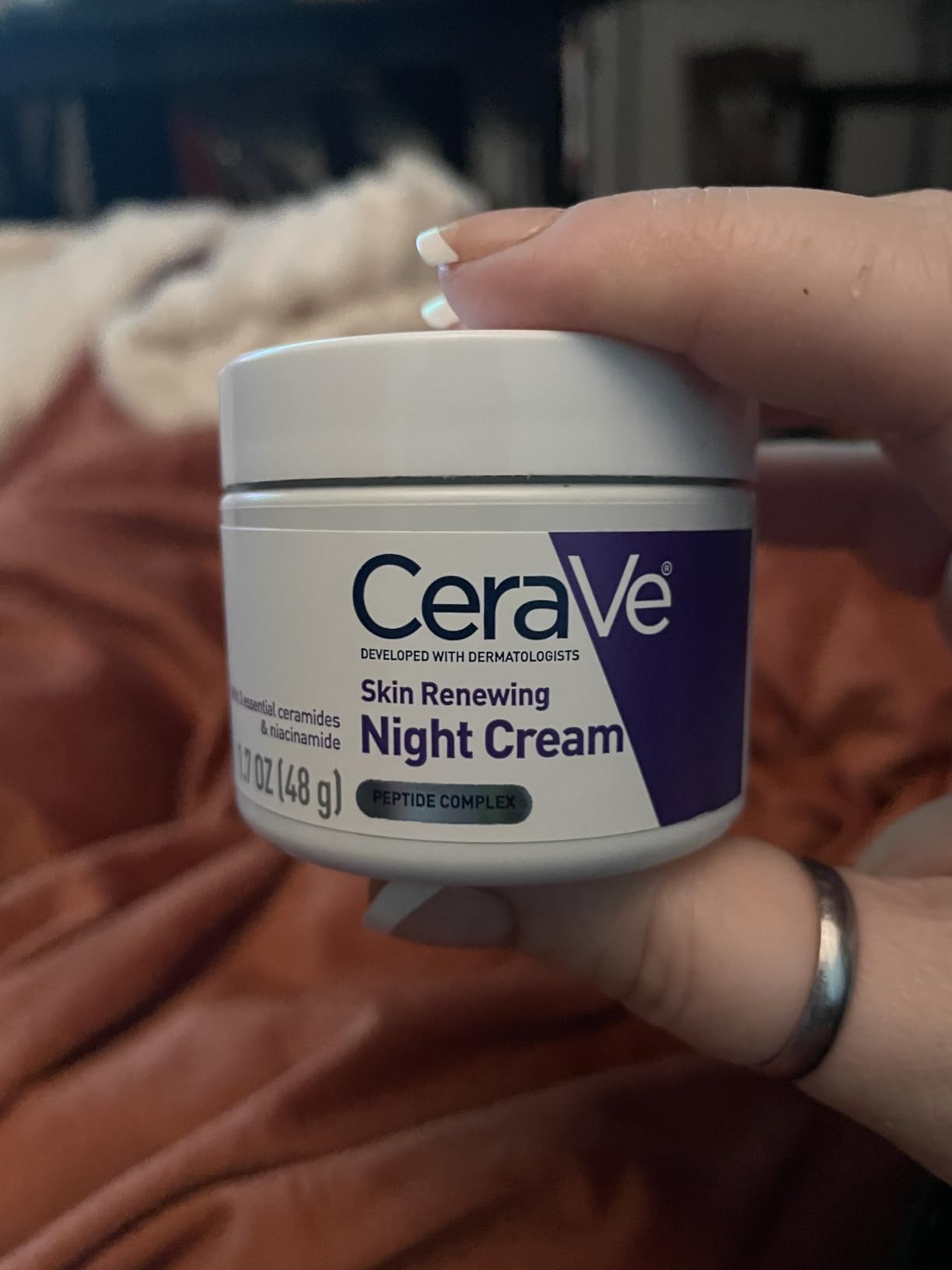 CeraVe Night Cream, Facial Moisturizer with Peptides & Niacinamide, 1.7oz customer photo 2