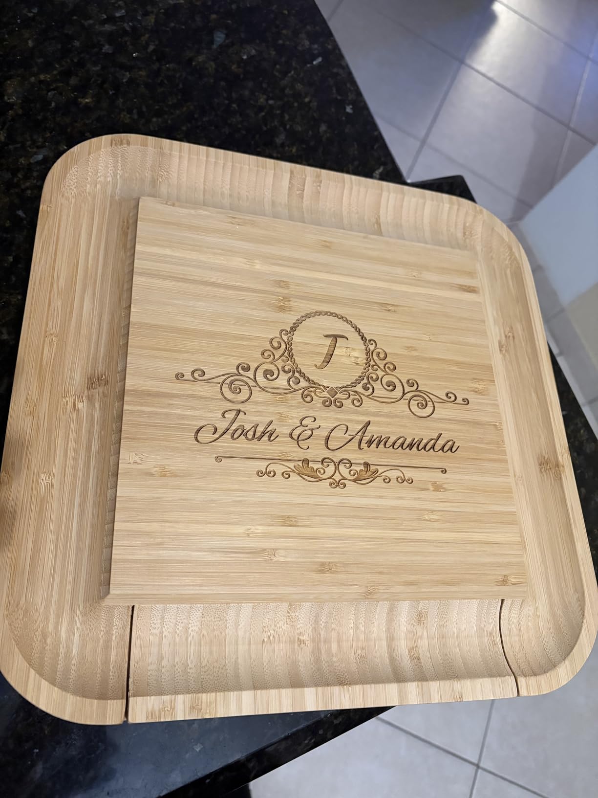 Charcuterie Board Cheese Board Set with Accessories - Bamboo Wooden Serving Tray, Platter - House Warming Gifts New Home, Wedding, Bridal Shower, Anniversary, Housewarming, Birthday Gifts for Women customer photo 2