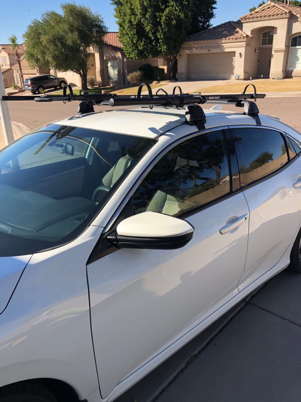 Rhino Rack Bike Roof Rack for Most Bikes, Secure Ratcheting Arm, Three Locking Systems, Ergonomic Handle, Universal Mounting for All Vehicles, Fits Most Bikes (RBC050) customer photo 1