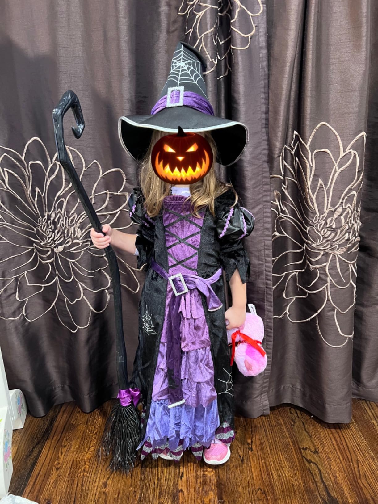 Spooktacular Creations Fairytale Witch Cute Witch Costume Deluxe Set with Broom for Girls customer photo 2