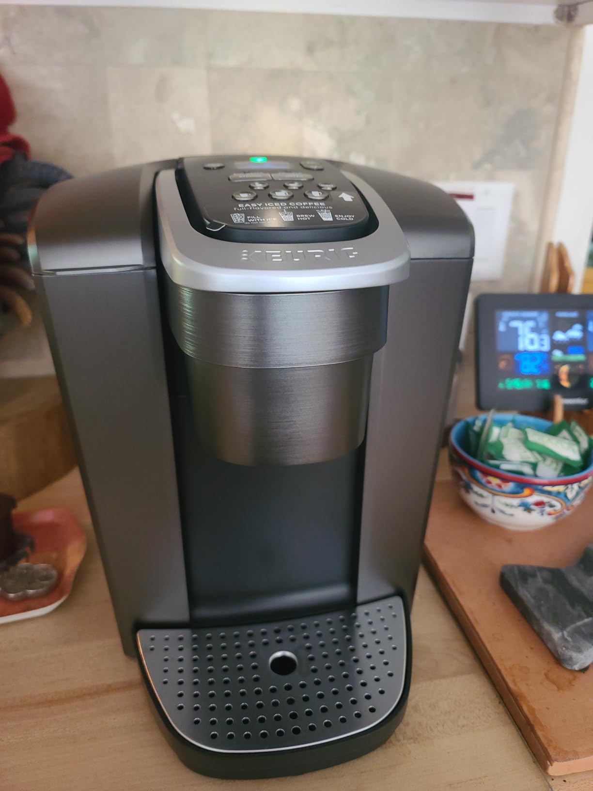 Keurig K-Elite Single Serve K-Cup Pod Coffee Maker, with Strength and Temperature Control, Iced Coffee Capability, 8 to 12oz Brew Size, Programmable, Brushed Slate customer photo 1