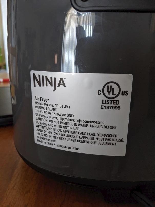 Ninja AF101 Air Fryer, 4 Qt Capacity, 4-in-1 Crisp, Roast, Reheat, Dehydrate, Dishwasher Safe Parts, 105°F-400°F, 1550 Watt, Grey customer photo 1