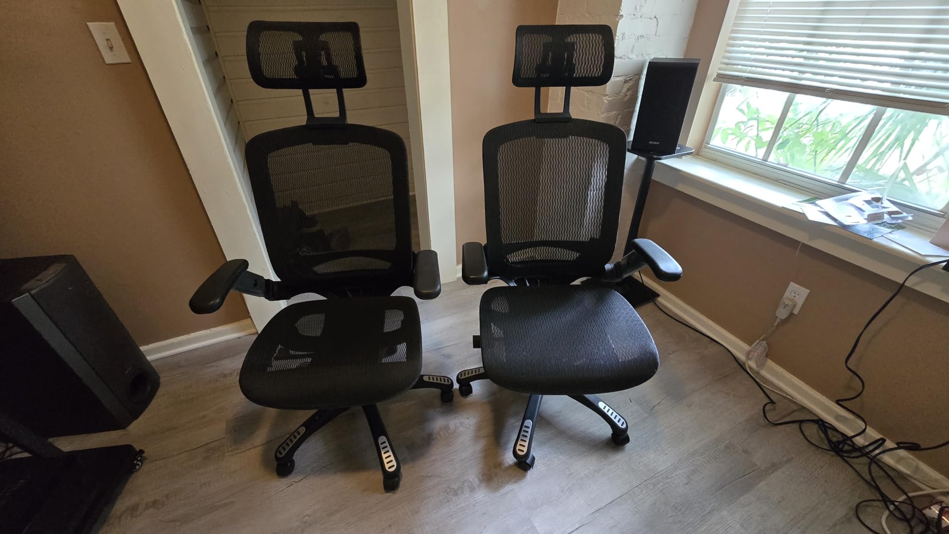 GABRYLLY Ergonomic Office Chair, High Back Home Desk Chair with Headrest, Flip-Up Arms, 90-120° Tilt Lock and Wide Cushion, Big and Tall Mesh Chairs for Man Woman, Black Task Chair customer photo 2