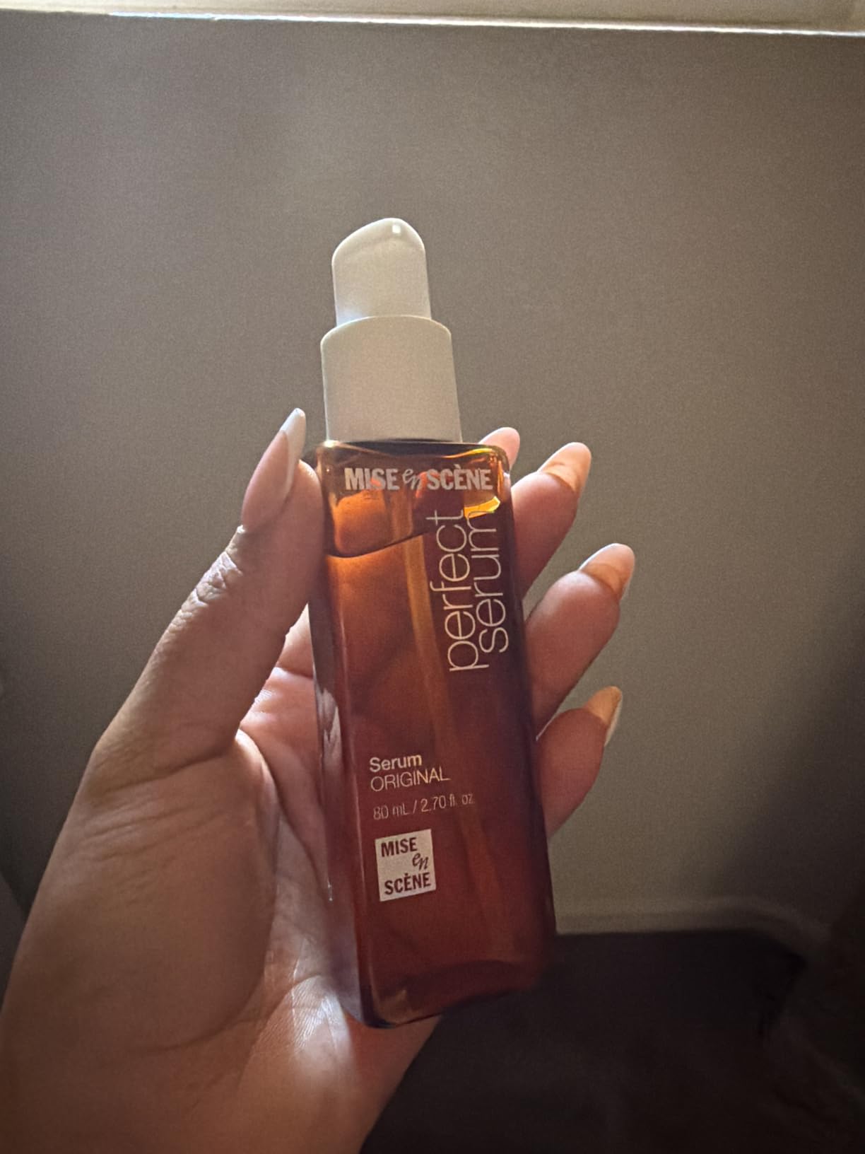 Mise En Scene Perfect Serum Original - Heat Protectant Hair Oil for Frizzy & Dry | Argan Oil | Visibly Smooths & Softens | Add Shine All Hair Types | Damage Repair | Fruity Floral Scent, 2.7 Fl Oz. customer photo 1