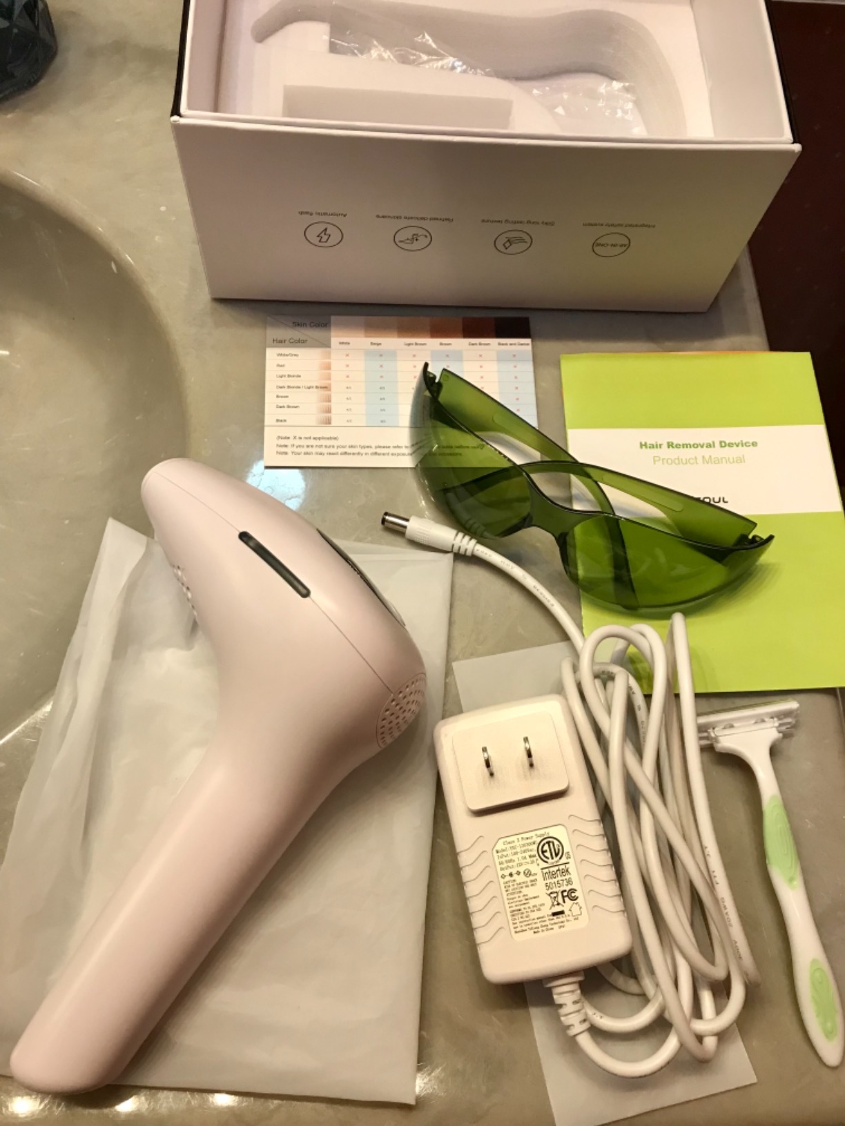 XSOUL At-Home IPL Hair Removal for Women and Men Permanent Hair Removal 999,999 Flashes Painless Hair Remover on Armpits Back Legs Arms Face Bikini Line, Corded customer photo 1