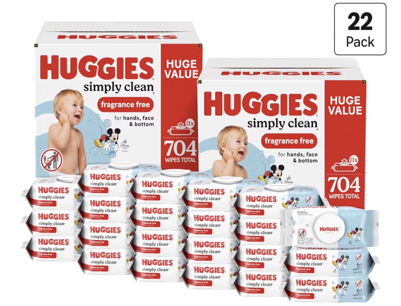 Huggies Simply Clean Baby Wipes, Unscented, 11 Packs, 704 Wipes customer photo 2
