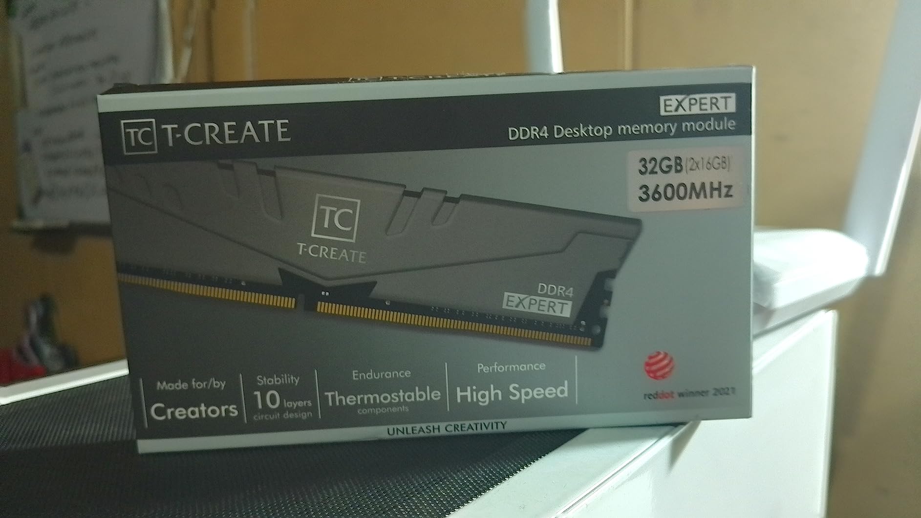 TEAMGROUP T-CREATE Expert overclocking 10L DDR4 32GB Kit (2 x 16GB) 3600MHz (PC4 28800) CL18 Desktop Memory Module Ram - TTCED432G3600HC18JDC01 customer photo 1