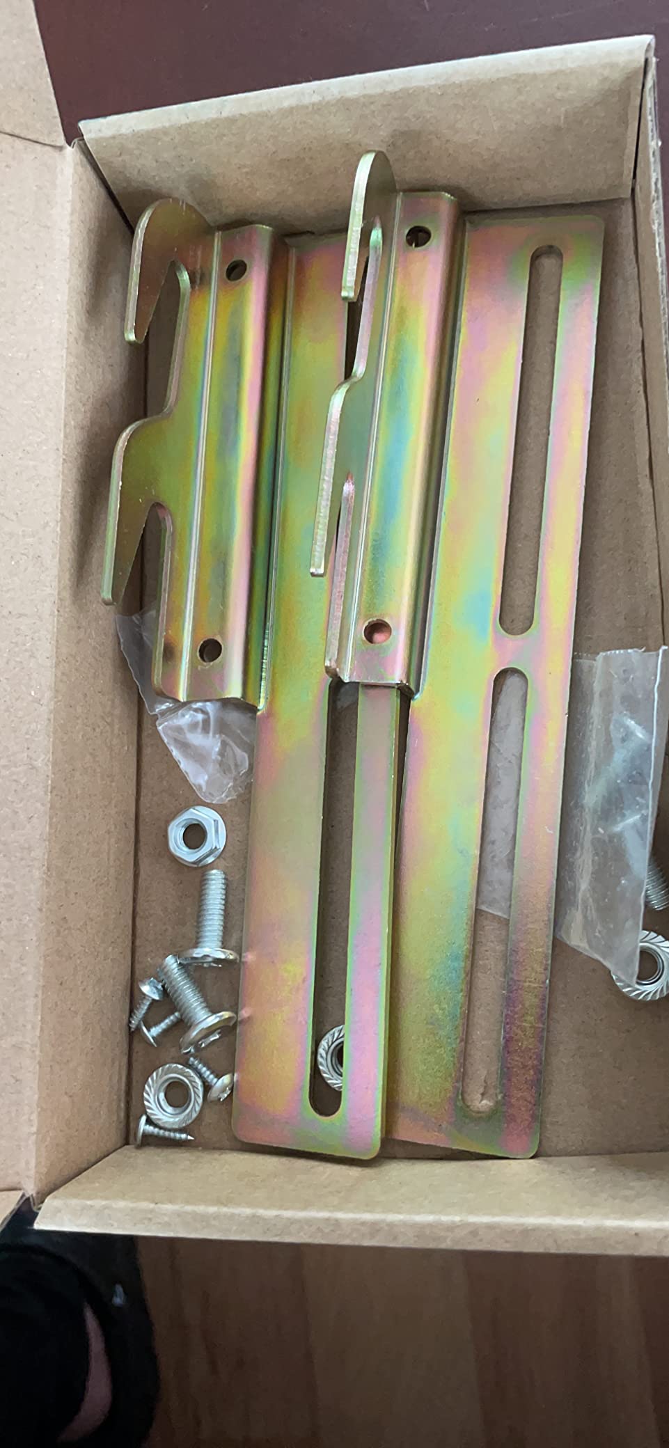 2PCS #711 Bolt-On to Bed Frame Conversion Brackets with Hardware Hook Plate,Headboard Hook Set, Hook on Bed Rails, Hook on Bed Frame Brackets customer photo 1