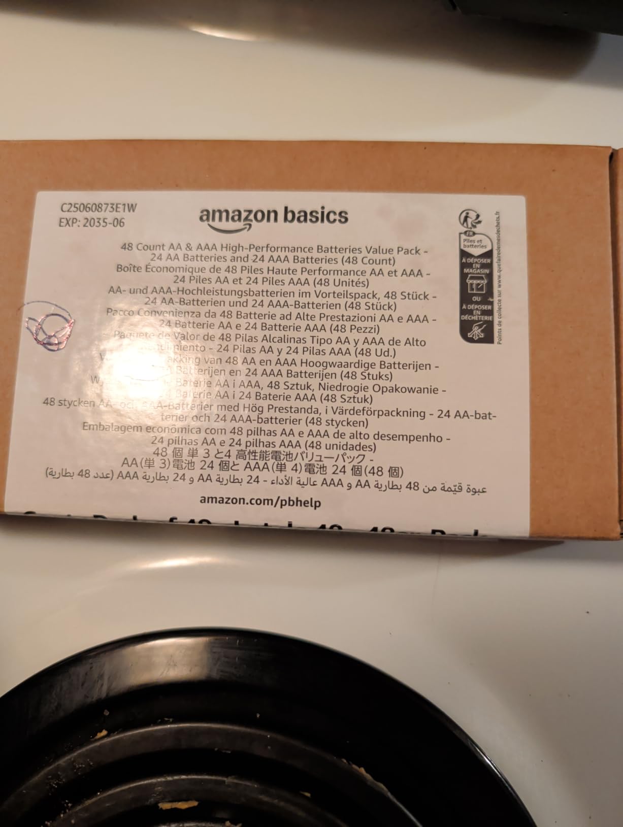 Amazon Basics 48-Count AA & AAA High-Performance Alkaline Batteries Value Pack, 24 AA and 24 AAA, Ready to Use customer photo 1