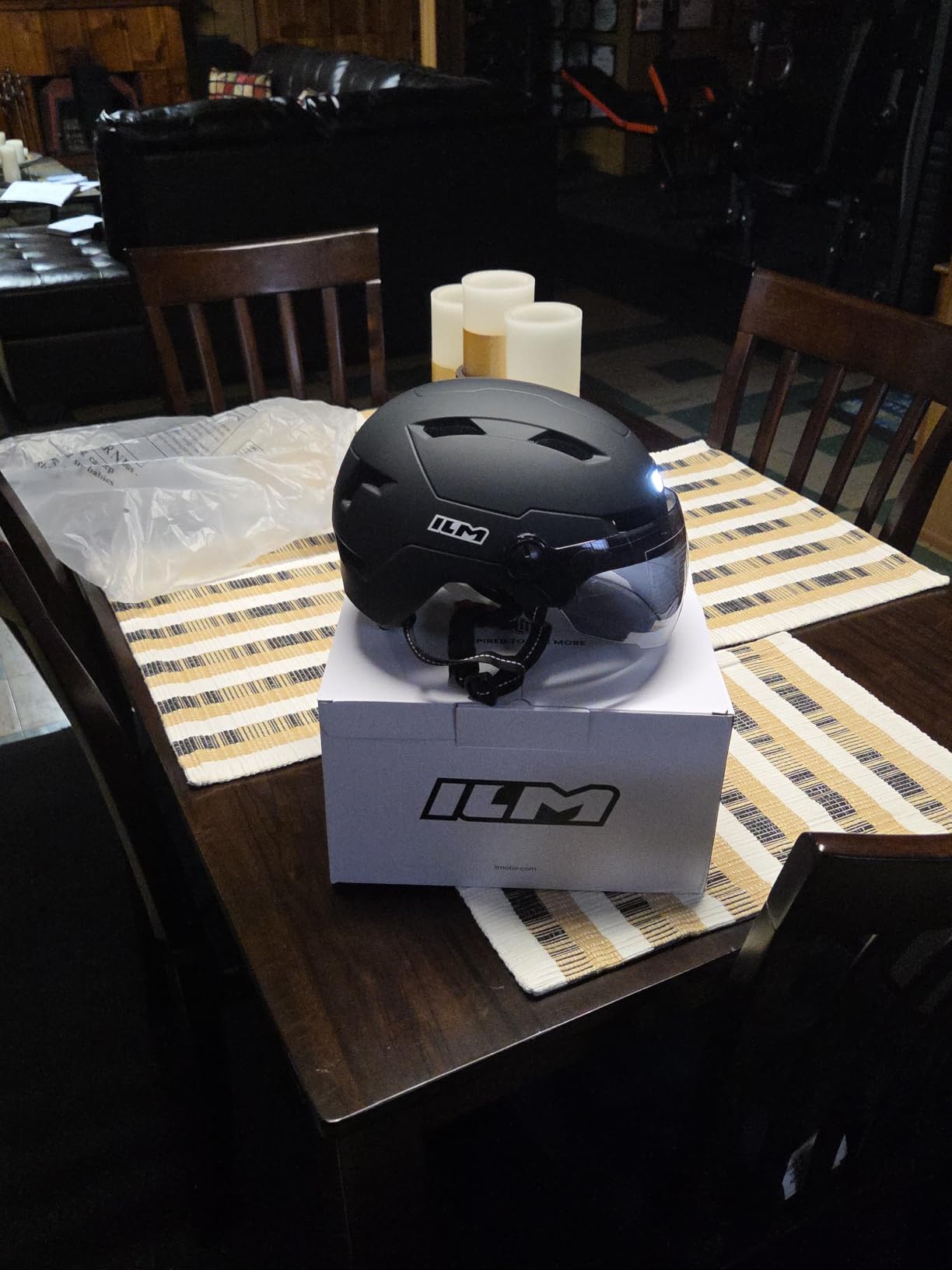 ILM Adult Bike Helmet with LED Front Back Light Bicycle Helmets E3-10L customer photo 1