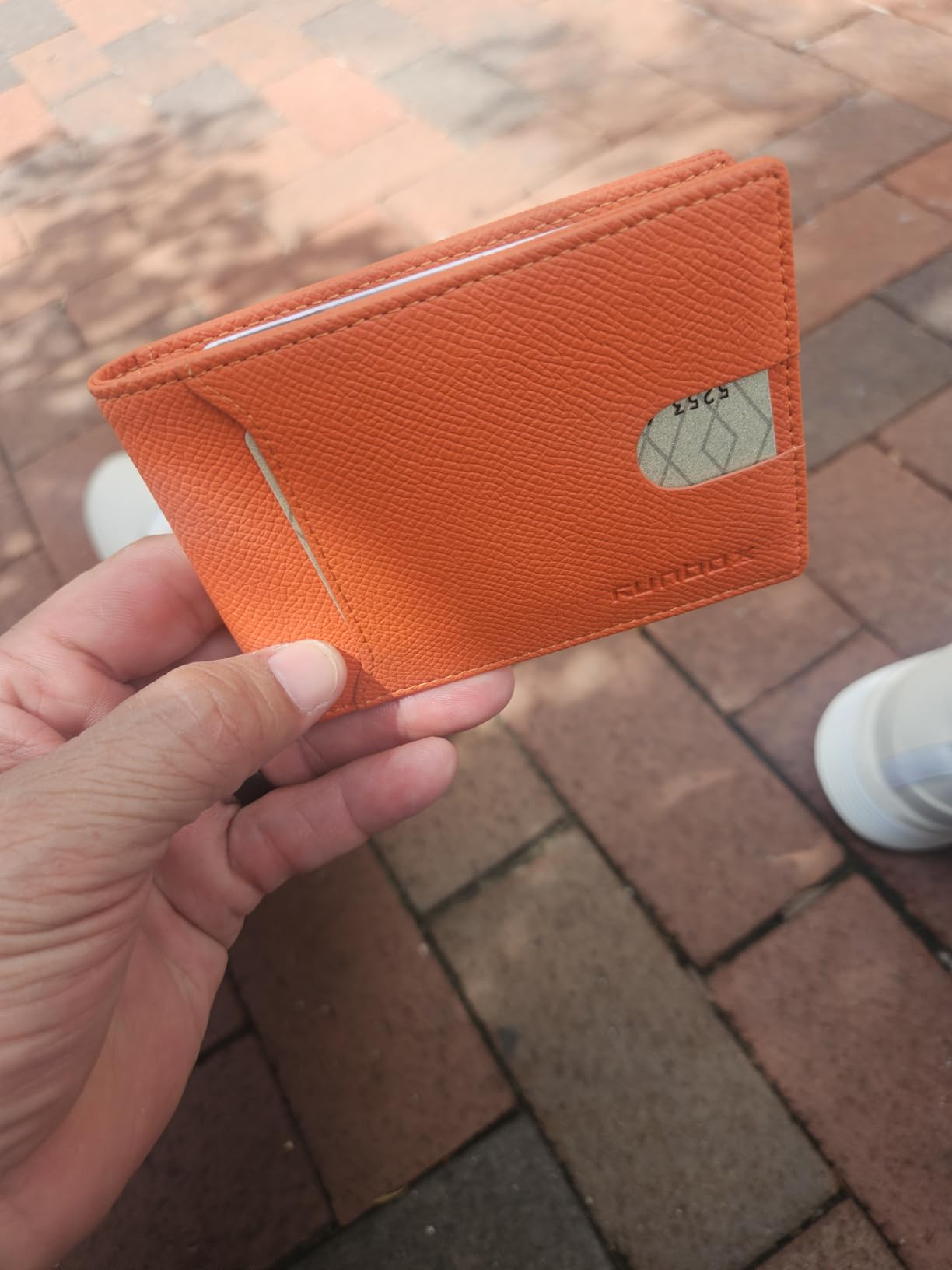 RUNBOX Slim Wallet for Men - RFID Blocking Leather Bifold with Money Clip customer photo 1