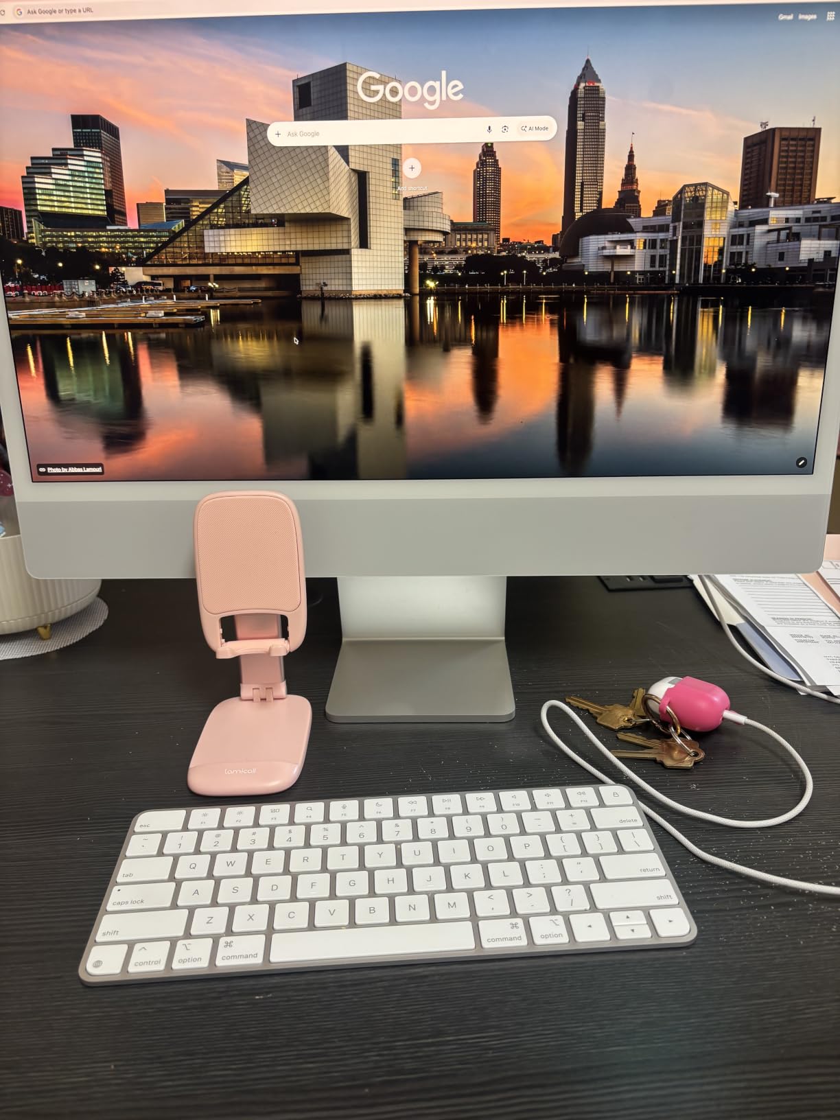 Lamicall Pink Phone Holder, Desk Accessories - Rose Gold Office Holder customer photo 1