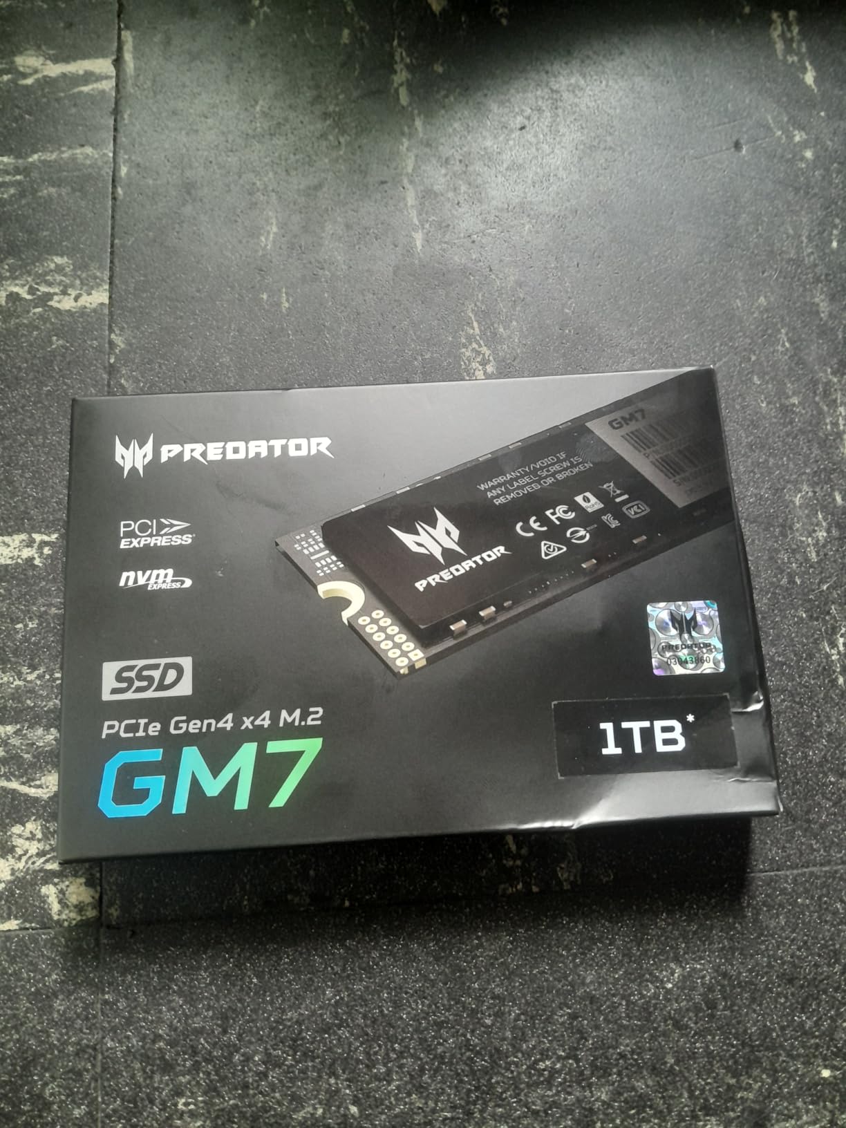 Acer Predator GM7 1TB SSD: M.2 2280 PCIe Gen 4 x4 NVMe 2.0, Read Speed Up to 7400 MB/s, Internal PC Solid State Drive for Laptop, Desktop and PS5 - BL.9BWWR.118 customer photo 1