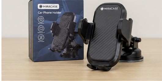Miracase Phone Holders for Your Car with Metal Hook Clip, Air Vent Cell Phone Stand Car Mount, Universal Automobile Cradle for Garmin GPS Fit iPhone Android and All Smartphones, Dark Black customer photo 2