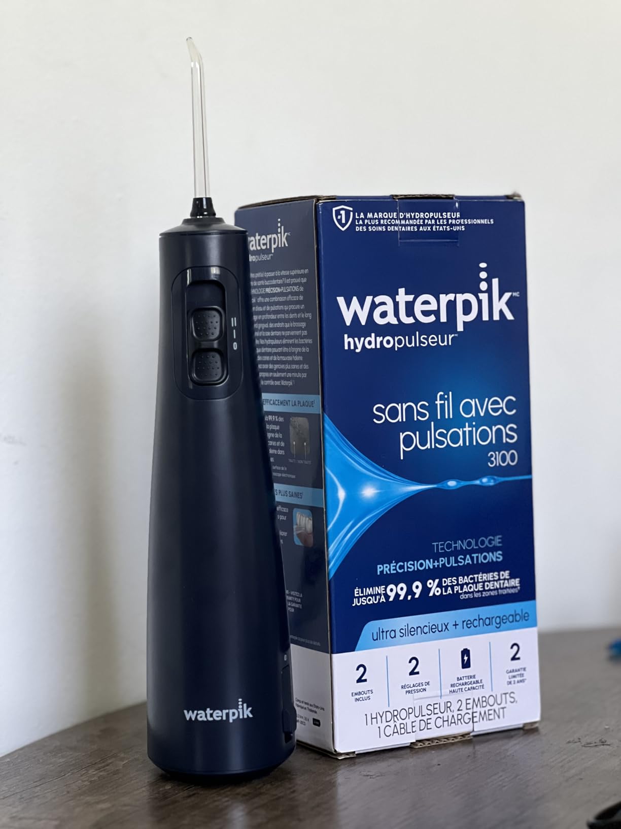 Waterpik Cordless Pulse 3100 Portable Water Flosser, Rechargeable, White customer photo 2