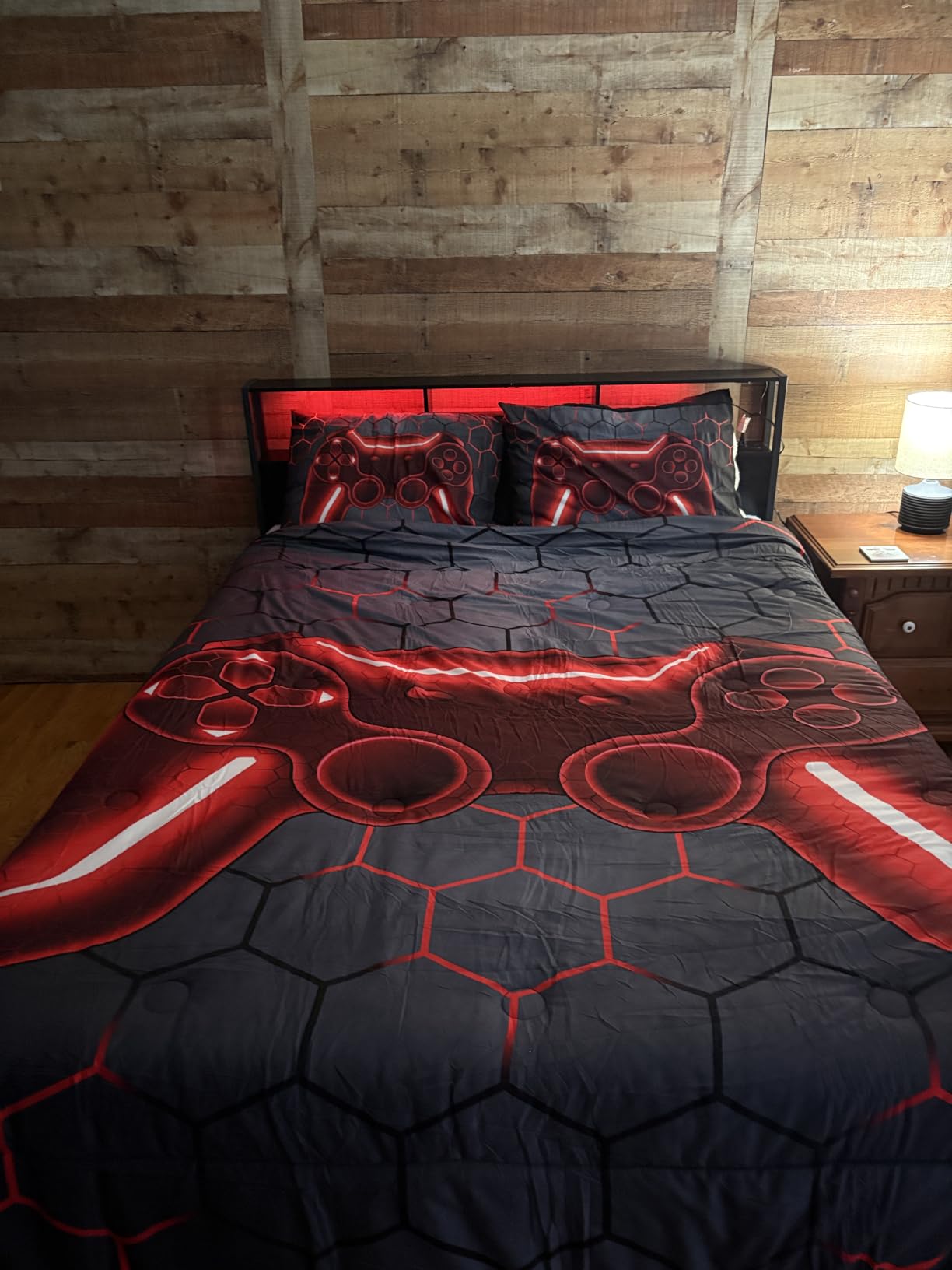 Aheaplus Headboard for King Size Bed with Storage, Headboards with Outlets customer photo 2