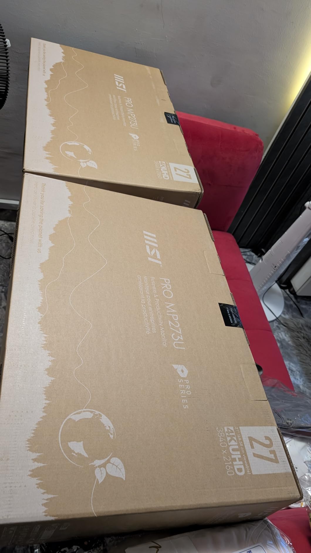 msi PRO MP273U, IPS 3840 x 2160 (UHD) Computer Monitor, 4K, 60 Hz, Adaptive-Synch, HDMI, DisplayPort, 4ms (GTG), Black customer photo 1