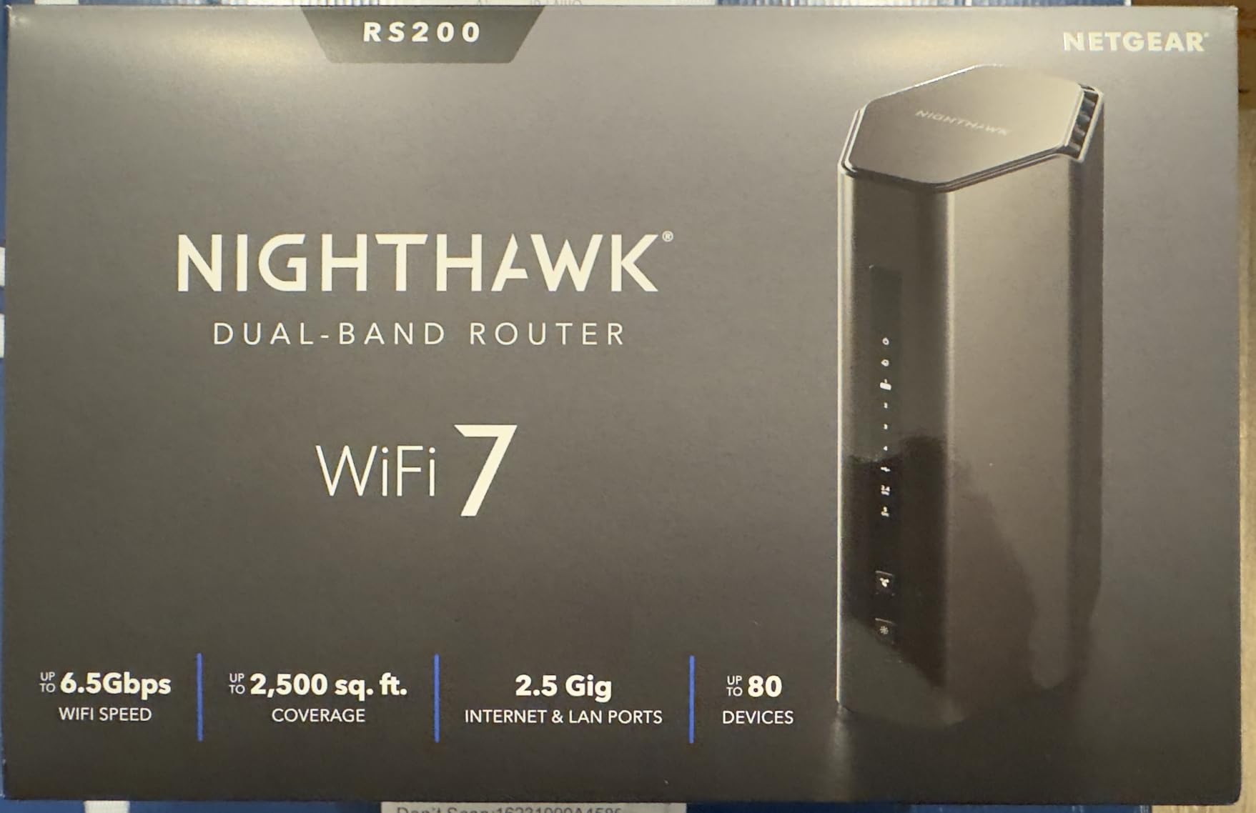 NETGEAR Nighthawk WiFi 7 Router RS200, Up to 2,500 sq ft, 6.5 Gbps customer photo 1