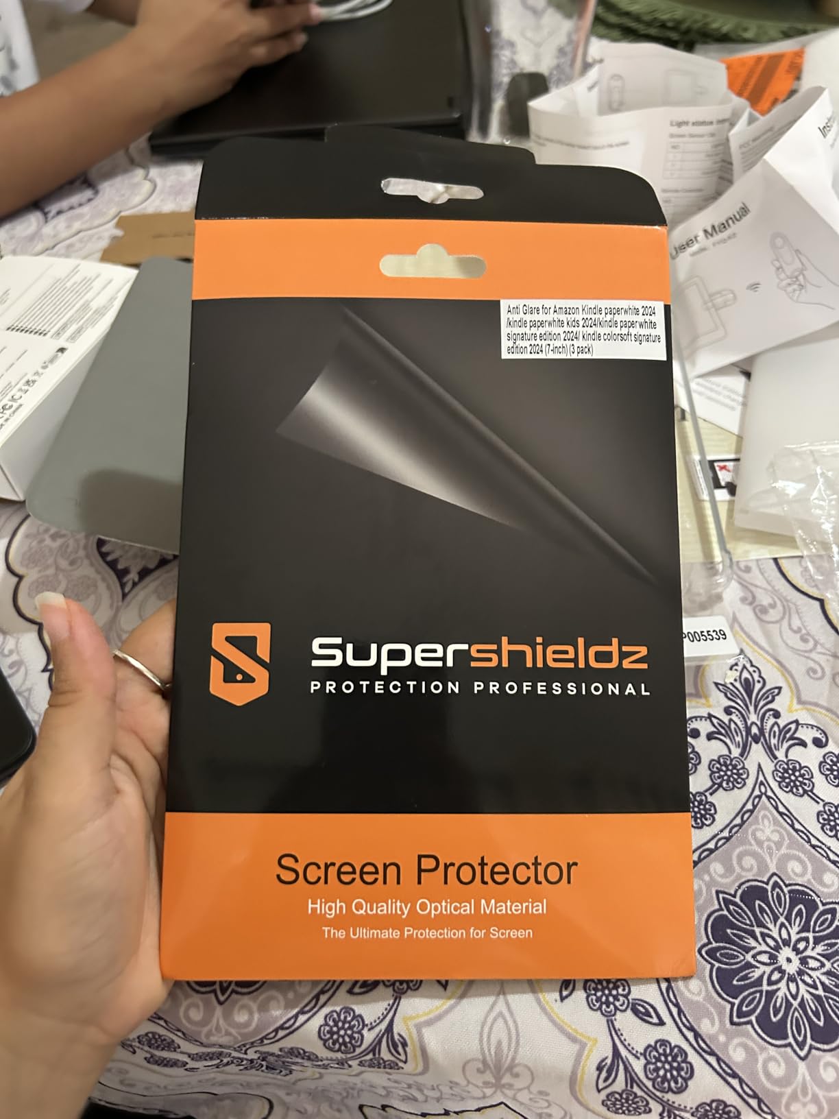 Supershieldz (3 Pack) Anti-Glare (Matte) Screen Protector for all-New Kindle Paperwhite & Kindle Paperwhite Signature Edition 7-inch (12th Generation - 2024 release) customer photo 1