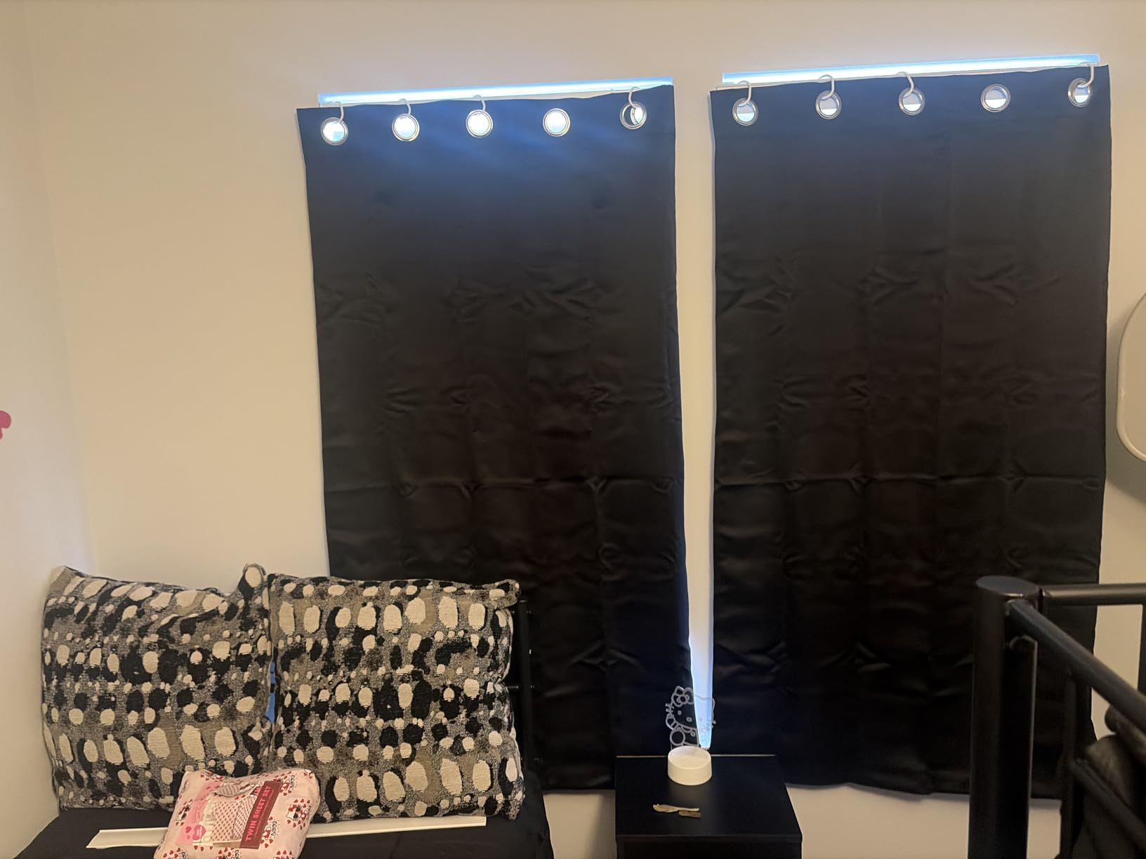 MIULEE Blackout Curtains for Bedroom 2 Panels 40 x 63 Inch Long Black customer photo 2