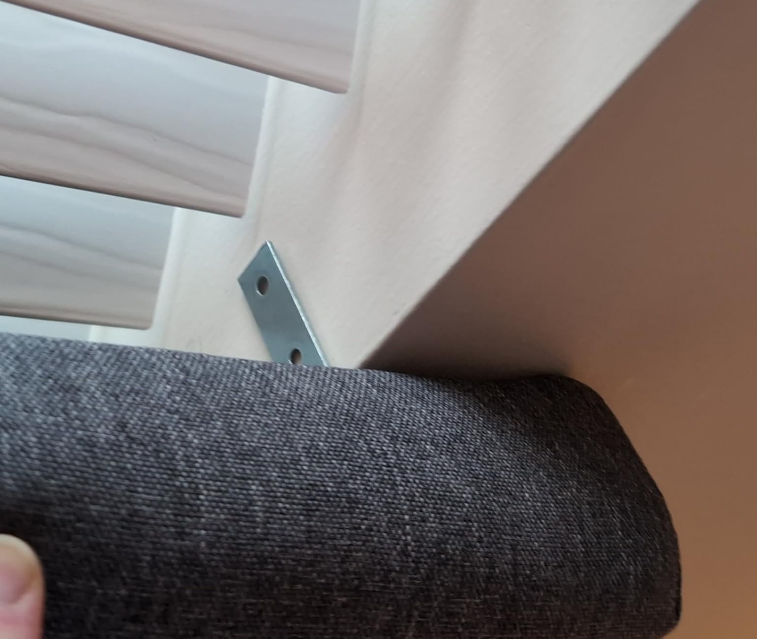 Linen Headboard Queen Size Only, Adjustable Height 37-51 in, Light Gray customer photo 1