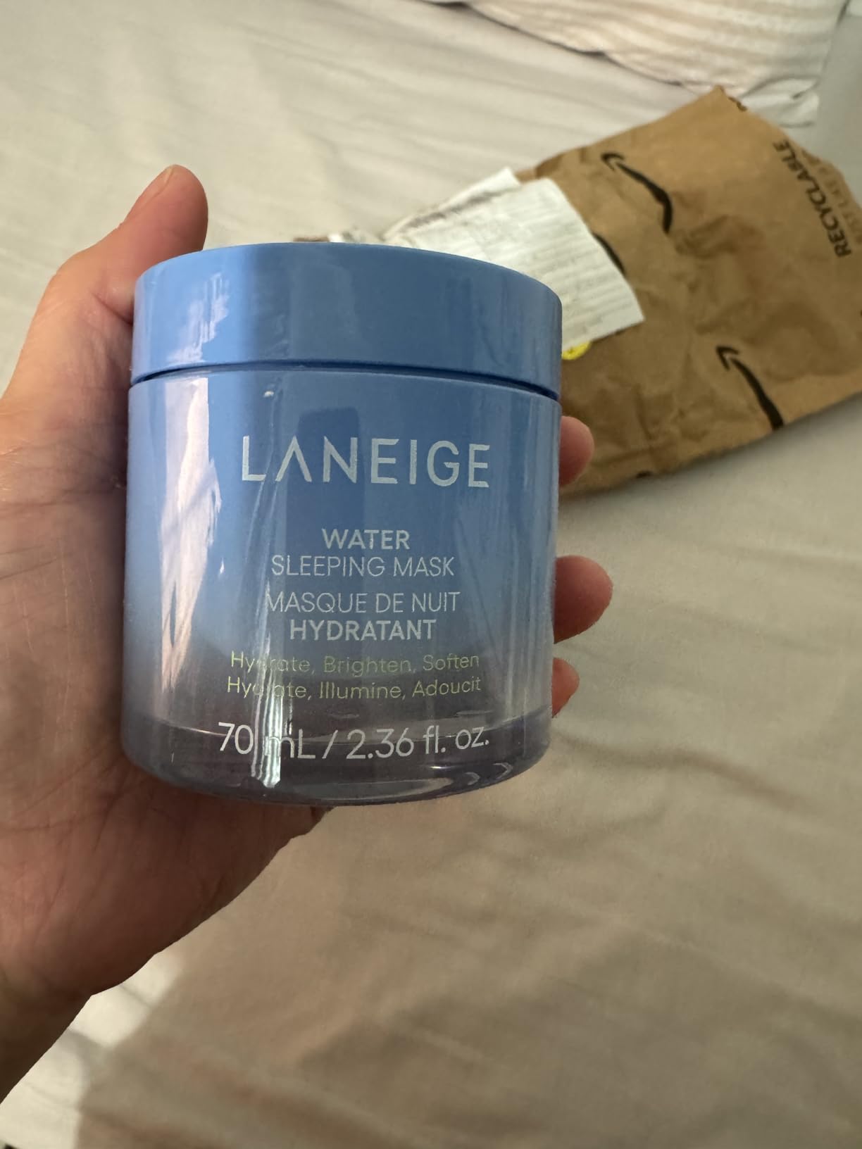 Water Sleeping Mask: Hydrating Korean Overnight Face Mask with Hyaluronic Acid Blend & Niacinamide, for Deep Hydration, Glowing Skin & Barrier Support | Korean Skin Care customer photo 1