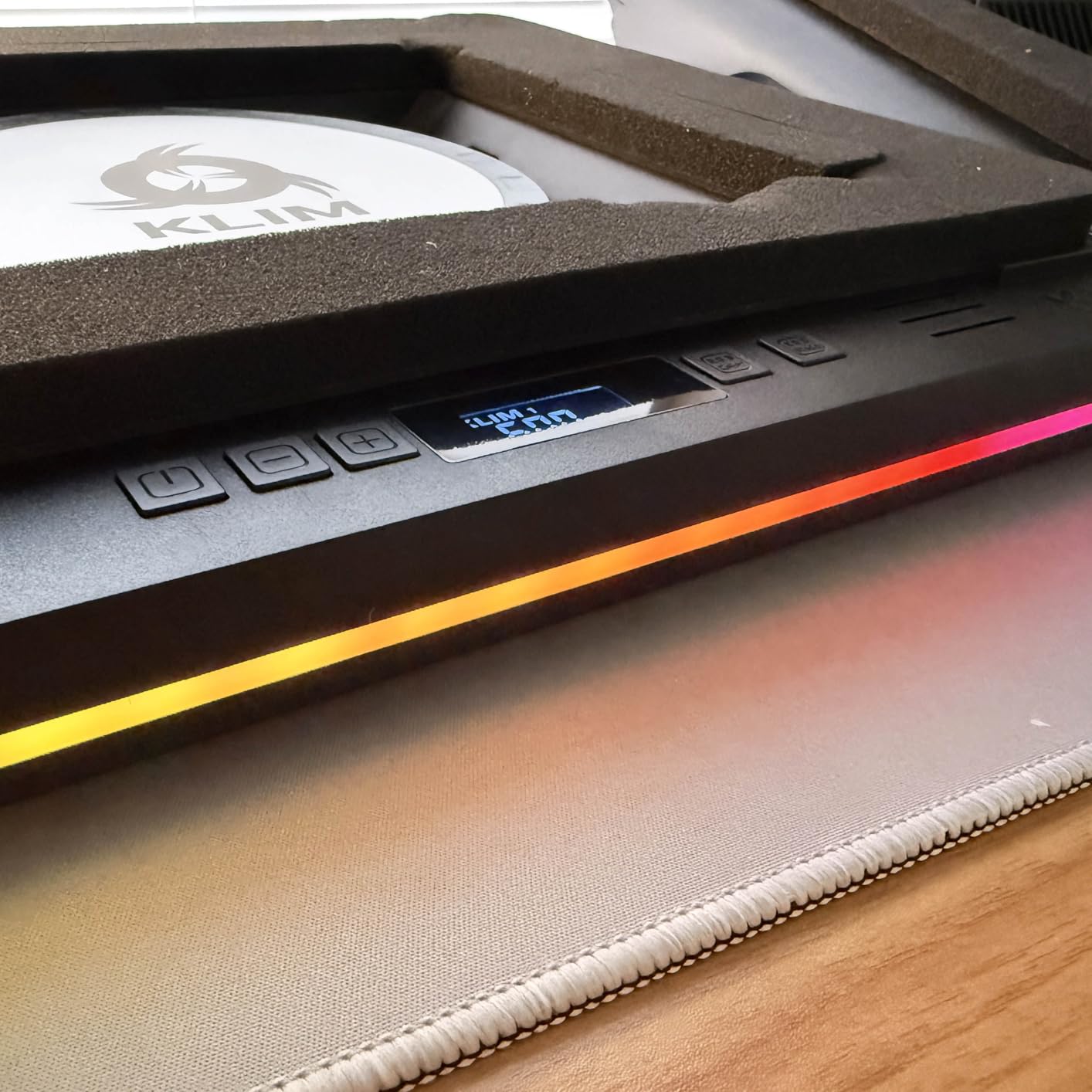 Turbofrost Max RGB Gaming Laptop Cooling Pad, Adjustable Fan Speed, LCD customer photo 2