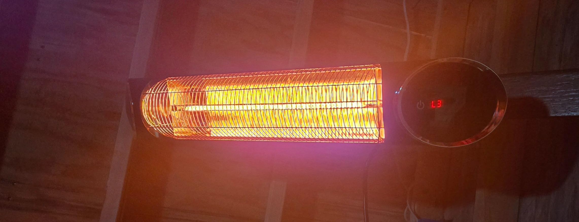 Hanging Patio Heater, Outdoor Electric Heater, Wall Mounted & Ceiling Infrared Garage Heater for Outdoor/Indoor Use, 1500W, Remote Control, Black customer photo 1