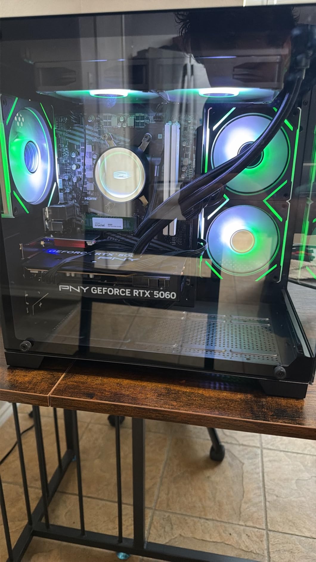 YAWYORE Gaming PC, AMD Ryzen 7 5700X, GeForce RTX 5060 Desktop Computer customer photo 2