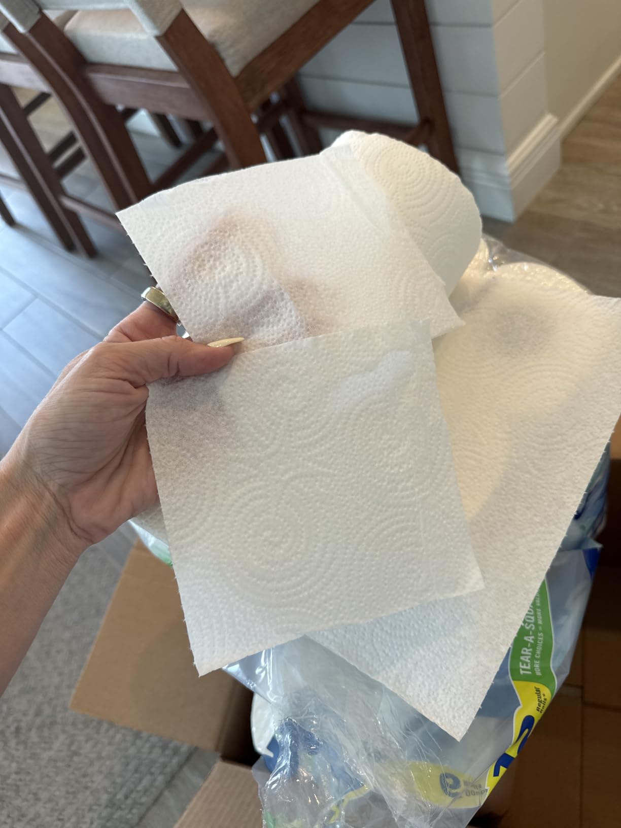 Sparkle Tear-A-Square Paper Towels, 12 Double Rolls - Strong 2-Ply Towels for Kitchen Cleanup and Everyday Messes customer photo 2