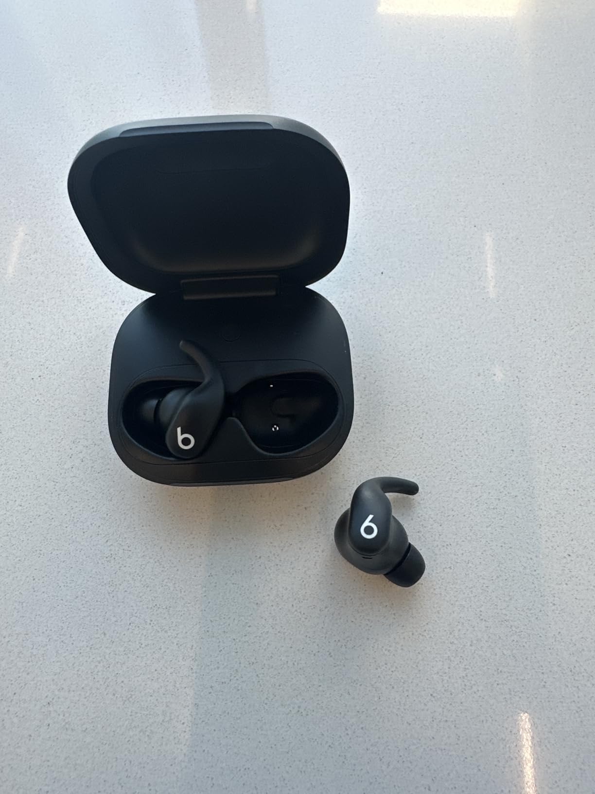 Beats Powerbeats Fit - Wireless Noise Cancelling Workout Earbuds with Secure-Fit Wingtips, Up to 30-Hour Battery Life, Sweat & Water Resistant, Apple & Android Compatible - Gravel Gray customer photo 2
