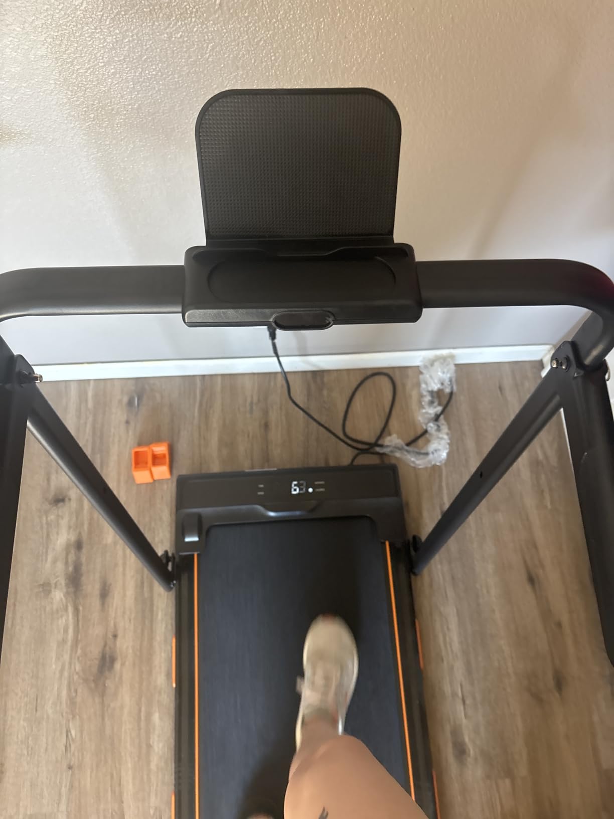 16% Incline Walking Pad Treadmill, 3-in-1 Under Desk Treadmill with Handles customer photo 2