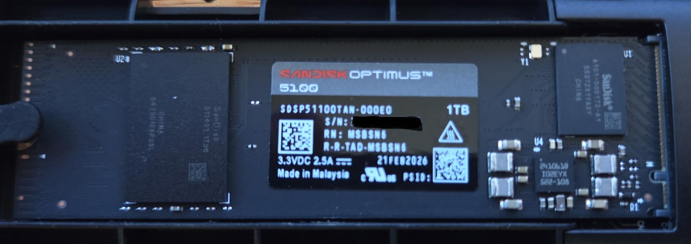 Sandisk Optimus 5100 1TB NVMe SSD, PCIe 4.0, M.2 2280 customer photo 1