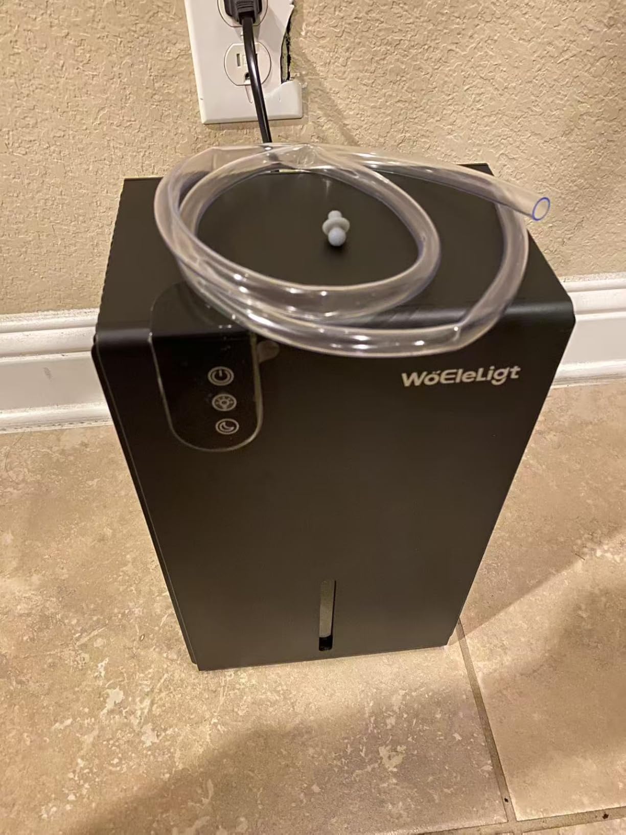 98 OZ Small Dehumidifier for Home 1000 Sq Ft, Quiet Dehumidifier with Drain Hose, Auto Shut-Off, Sleep Mode, 7-Color Light for Basement, Bedroom, Bathroom, Closet, RV (White Grey) customer photo 2