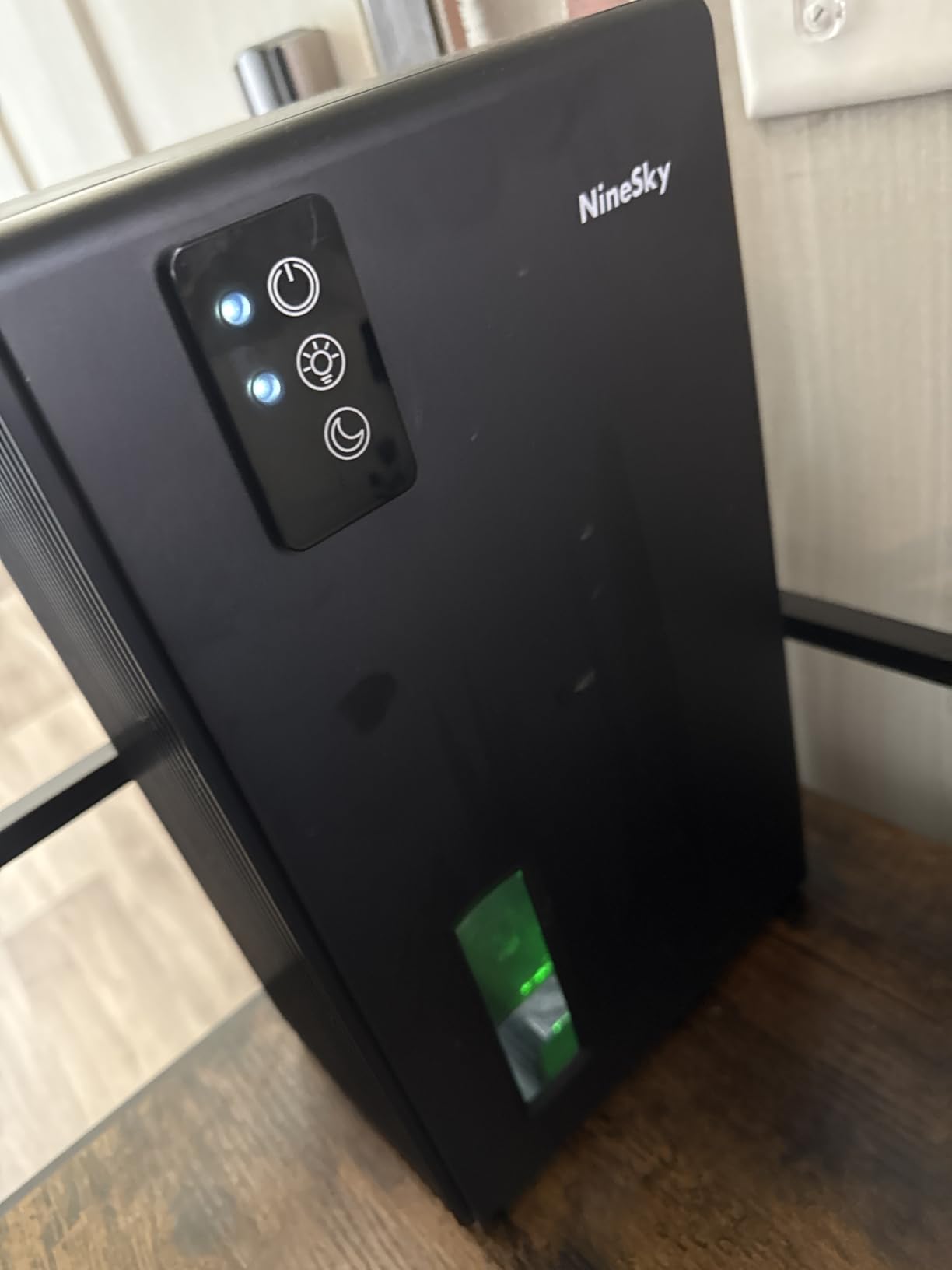 NineSky Dehumidifiers for Home, 1000 Sq.Ft Dehumidifier with 95oz Water Tank, Quiet Dehumidifier for Basement Bathroom Bedroom with 7-Color Ambient Light & Auto Shut Off, Black customer photo 1